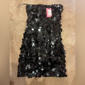 Black sequence edikted dress